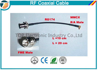 Коаксиальный кабель RG174 Rf женщины высокой эффективности мыжской с MMCX сериями разъема