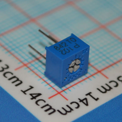 3362P-1-102LF Тримпот 1kΩ 10-оборотный точный потенциометр ±10% Толерантность через отверстие Монтаж Сермет элемент Надежная регулируемость Идеально подходит для калибровки и настройки цепей