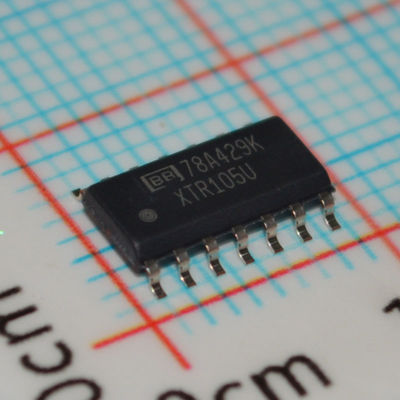 XTR105U Прецизионный передатчик токовой петли 4-20 мА с линеаризацией возбуждения датчика RTD, двухпроводное подключение, регулятор 5 В, соответствие 60 В, точность 0,1% и широкий диапазон питания 7,5-36 В в корпусе SO-14