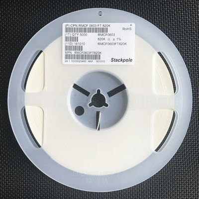 RMCF0603FT820K 820kΩ Thick Film Chip Resistor 0603 Case Size 1% Tolerance 100ppm/°C TCR 1/10W Power Rating Halogen-Free RoHS Compliant Ideal for General Electronics