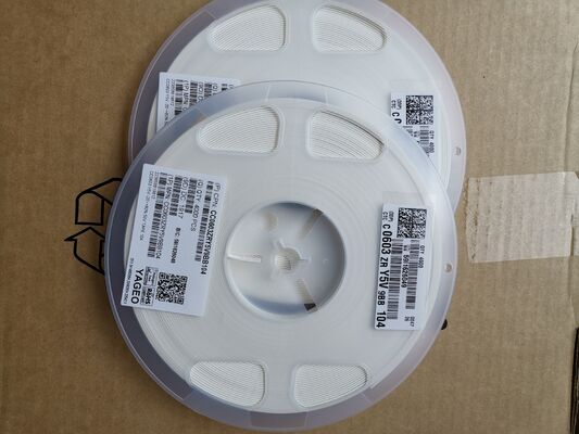 Компактный 0603 MLCC 0.1μF (104) Капацитат 5.9V Ориентировочная Ультранизкая ESR/ESL Высокочастотная производительность Стабильный Y5V Диэлектрический миниатюрный размер Идеально подходит для разъединения и фильтрации в плотных печатных пластинках