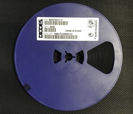 BAS70W-7-F Двойная серия Schottky Diode 70V Обратное напряжение 200mA Вперед низкий ток VF and утечка SOT-323 Пакет высокоскоростного переключения Идеально подходит для защиты и радиочастотных цепей