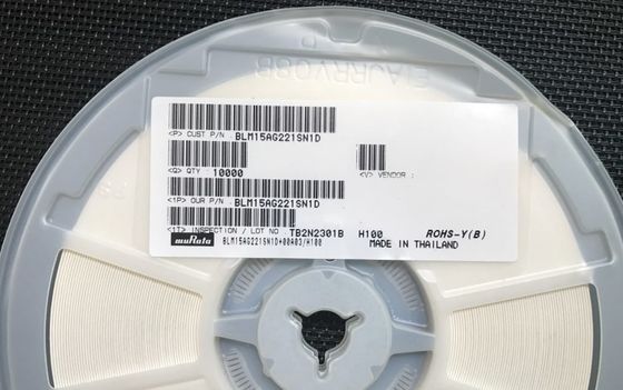 BLM15AG221SN1D 220Ω Ферритный шарик 0402 (1005 Мт) 1A Номинальный ток Высокая импеданс@100 МГц, широкая температура от -55°C до +125°C AEC-Q200