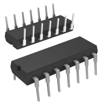 Интегральная схема IR2110PBF, драйвер верхнего и нижнего плеча, 600 В, пиковый ток 2 А, логика 10 В - 20 В, время нарастания 500 нс, корпус/упаковка 14-DIP (7,62 мм), от -40°C до +125°C