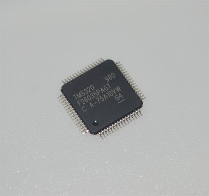 TMS320F28035PAGT 60 МГц MCU C2000 128 КБ Flash 12-битный АЦП 16 ШИМ TQFP-64 -40°C до +105°C