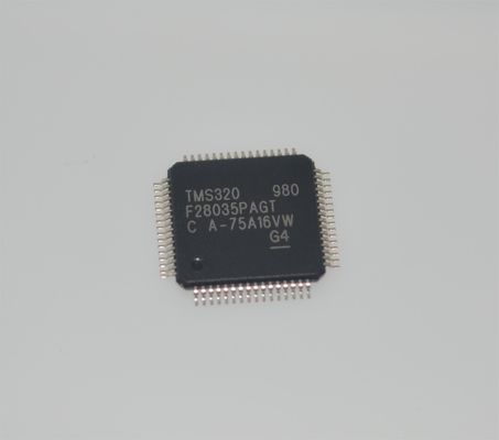 TMS320F28035PAGT 60 МГц MCU C2000 128 КБ Flash 12-битный АЦП 16 ШИМ TQFP-64 -40°C до +105°C