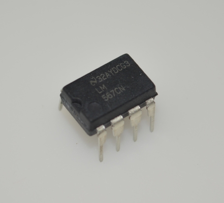LM567CN Декодер/детектор тона и блокировки IC с программируемой частотой (0,01 Гц - 500 кГц), высокая помехозащищенность, выходной ток 20 мА, широкий диапазон напряжений питания (4,75 В - 9 В), корпус DIP-8