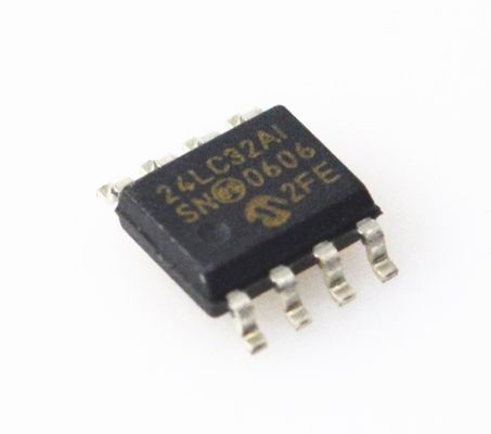 24LC32A-I/SN 32K I2C EEPROM, скорость 400 кГц, 1M циклов записи, диапазон 2.5-5.5 В, страница 64 байта, промышленный класс, низкое энергопотребление, соответствие RoHS, компактный корпус SOIC-8