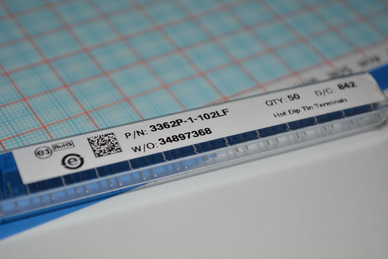 3362P-1-102LF Тримпот 1kΩ 10-оборотный точный потенциометр ±10% Толерантность через отверстие Монтаж Сермет элемент Надежная регулируемость Идеально подходит для калибровки и настройки цепей