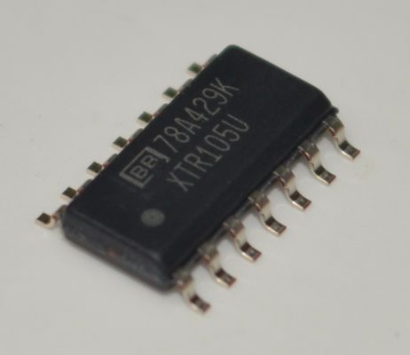 XTR105U Прецизионный передатчик токовой петли 4-20 мА с линеаризацией возбуждения датчика RTD, двухпроводное подключение, регулятор 5 В, соответствие 60 В, точность 0,1% и широкий диапазон питания 7,5-36 В в корпусе SO-14