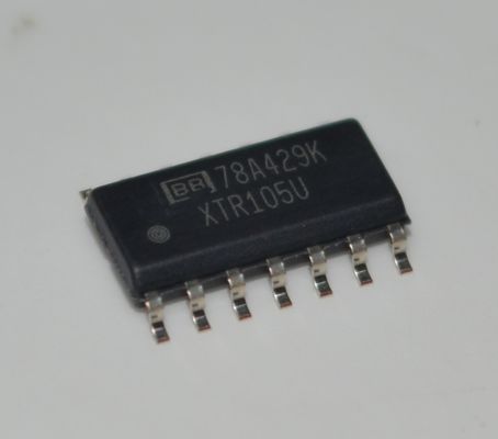 XTR105U Прецизионный передатчик токовой петли 4-20 мА с линеаризацией возбуждения датчика RTD, двухпроводное подключение, регулятор 5 В, соответствие 60 В, точность 0,1% и широкий диапазон питания 7,5-36 В в корпусе SO-14