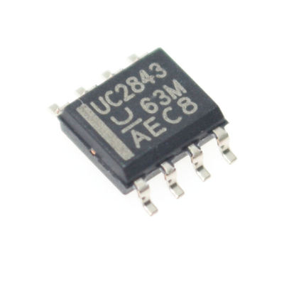 UC2843D8TR Контроллер PWM текущего режима с работой 500 кГц 8.4V/7.9V UVLO 50mA Тотем-полевой выход Внутренний обрезный диапазон низкого запуска и рабочего тока в SOIC-8