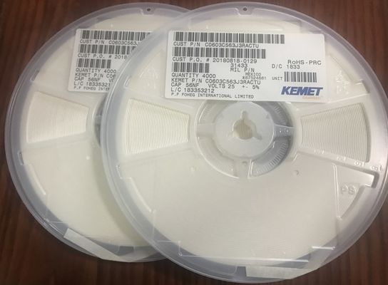 Tiny 0603 MLCC 56nF ±5% 25V X7R Dielectric -55°C to +125°C Range High CV Stable Performance RoHS Compliant Tape and Reel Packaged for Automated Assembly