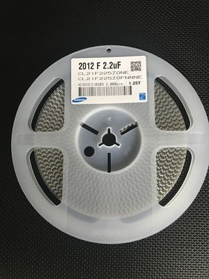 CL21F225ZOFNNNE MLCC 2.2µF High Capacitance ±80% Tol 25V Rating Z5U Dielectric 0805 Case Compact Size +10°C to +85°C Range General Purpose Tape and Reel