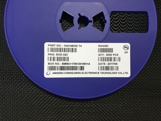 1N4148WS Высокоскоростной переключающий диод с рейтингом 100 В, током 150 мА, ультранизкой емкостью 2 пФ, временем восстановления 4 нс, миниатюрный корпус SOD-323, квалифицирован по AEC-Q101 для автомобильных и общих применений