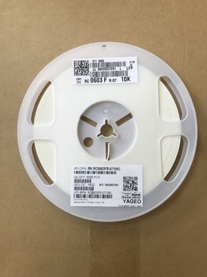 RC0603FR-0710KL 10 кОм Прецизионный резистор, корпус 0603, допуск 1%, ТКС ±100 ppm/°C, номинальная мощность 1/10 Вт, тонкопленочная технология, безгалогенный, соответствует RoHS, для подтягивающих и сенсорных цепей
