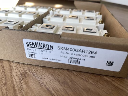 SKM400GAR12E4 1200V 400A IGBT модуль, низкое Vce(sat), высокая устойчивость к короткому замыканию, низкие потери при переключении, высокая изоляция, промышленный класс, для солнечных инверторов и мощных ИБП