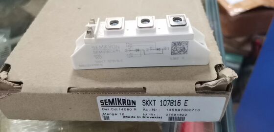 SKKT107B16E 1600V 107A Модуль двойного тиристора Низкий VF 1.35V 2.4kA Напряжение AlN Керамические контактные устройства для базового давления SEMIPACK1 Изолированный UL Сертификат для мягких стартеров и приводов