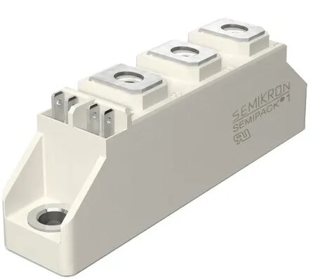 SKKT107B16E 1600V 107A Модуль двойного тиристора Низкий VF 1.35V 2.4kA Напряжение AlN Керамические контактные устройства для базового давления SEMIPACK1 Изолированный UL Сертификат для мягких стартеров и приводов