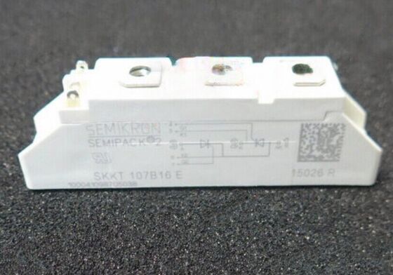 SKKT107B16E 1600V 107A Модуль двойного тиристора Низкий VF 1.35V 2.4kA Напряжение AlN Керамические контактные устройства для базового давления SEMIPACK1 Изолированный UL Сертификат для мягких стартеров и приводов