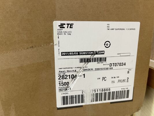 282104-1 2 Позиции 5.0мм Шаг Разъем Провод-к-Плата Вертикальный Сквозное Отверстие С Корпусом Фрикционный Замок Поляризованный UL 94V-0 для Блоков Питания и Промышленной Автоматики