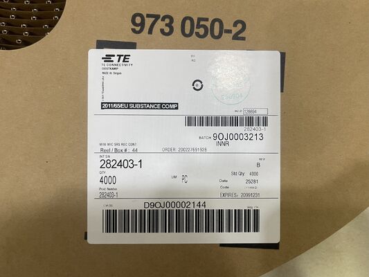 282403-1 8-позиционный корпус разъема с шагом 2,5 мм для проводов и плат, с фрикционным замком, поляризованный, рейтинг UL 94V-0 4,5 А, для монтажа на панель, для промышленного и автомобильного применения